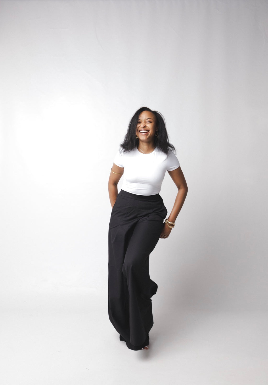 The Slate Pleated Pants : Black