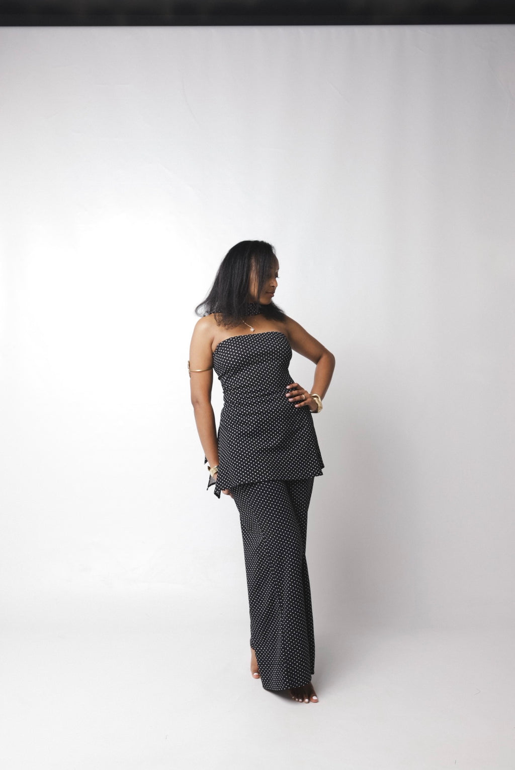 LC Wide leg polka dot 3 - piece set