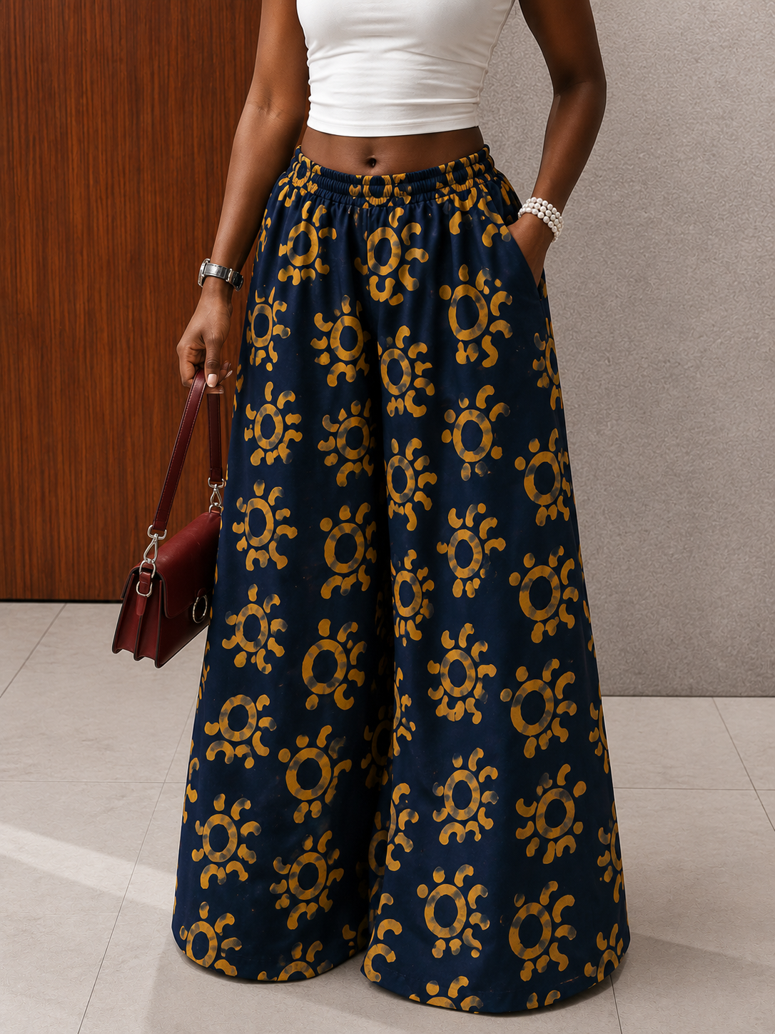 The Nuru pants : Black&Orange
