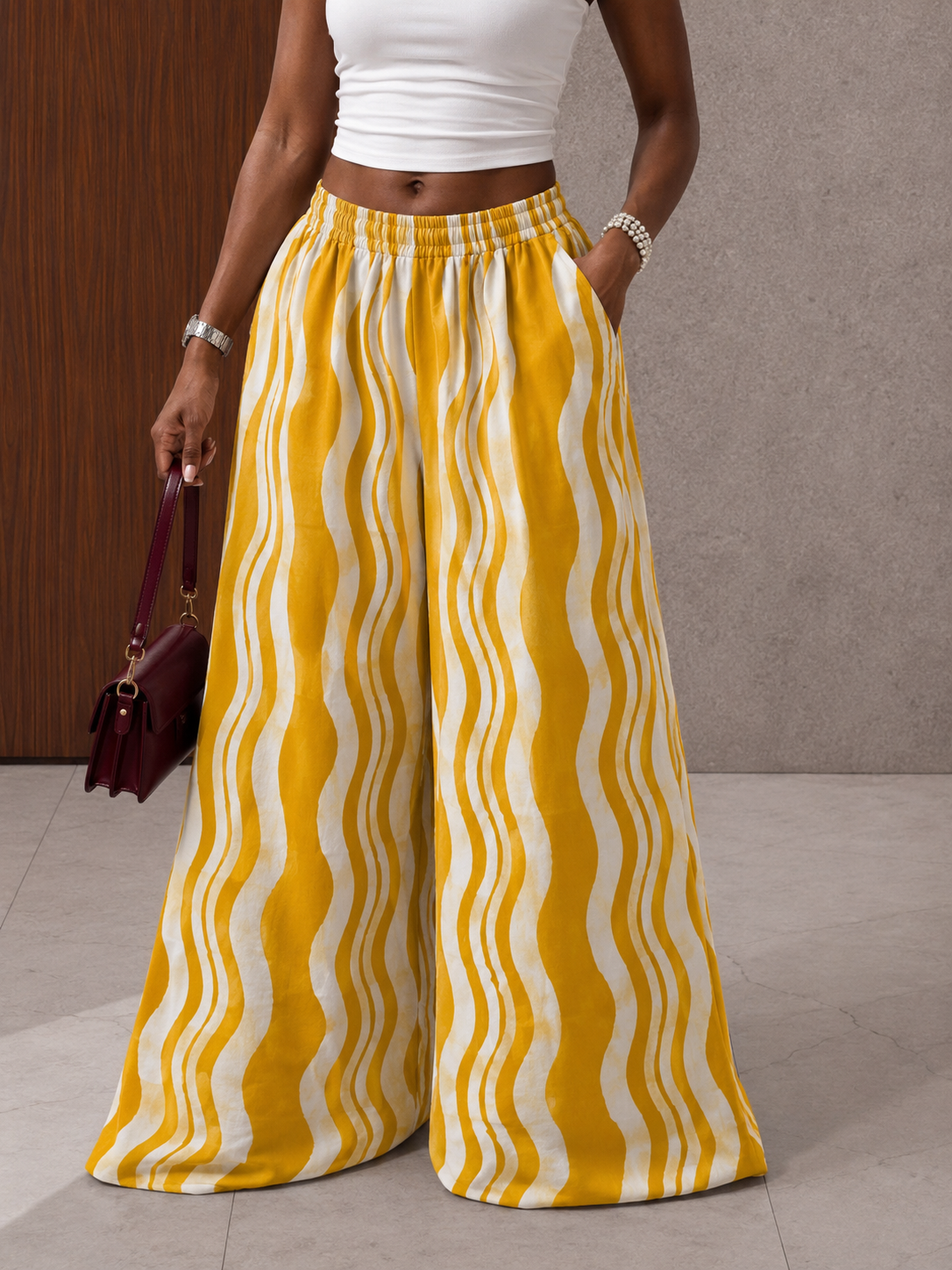 The Nuru Pants : Assymetrical yellow