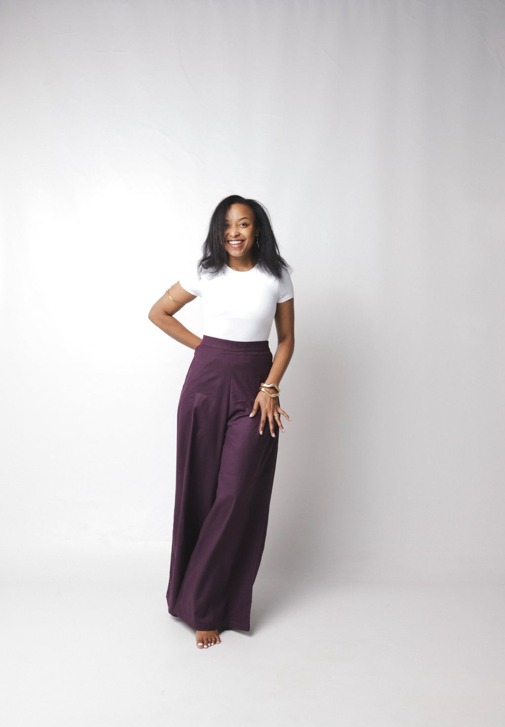 The Slate Pleated Pants : Black Current