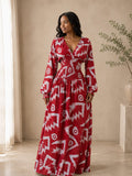 The nyla dress : Red Art