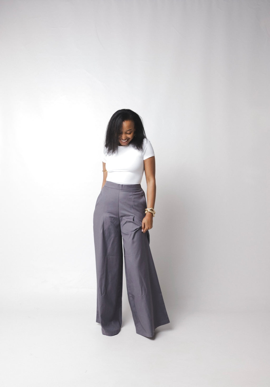 The Slate Pleated Pants: Grey