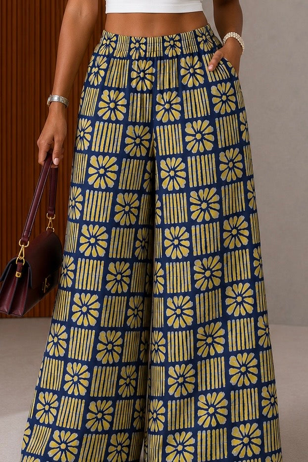 The Nuru pants : Warm floral
