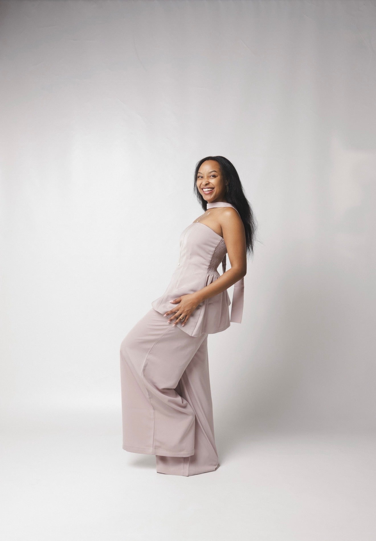 The Asymmetrical 3-piece Set : Beige