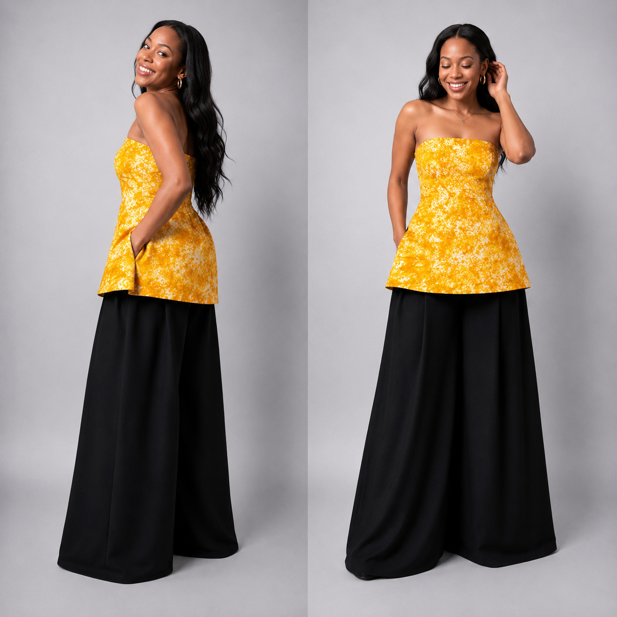 Yellow Tie Dye Top /Set /Pants