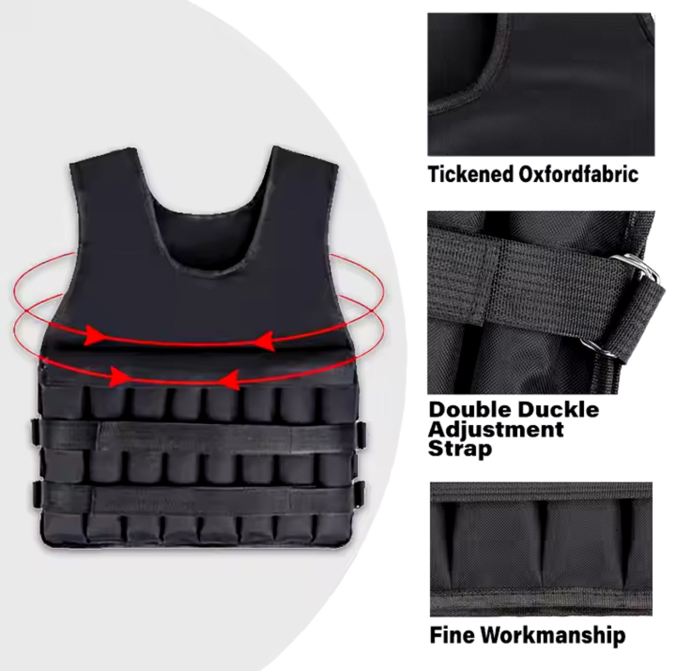 Adjustable Weighted Vests (Max 10kg )