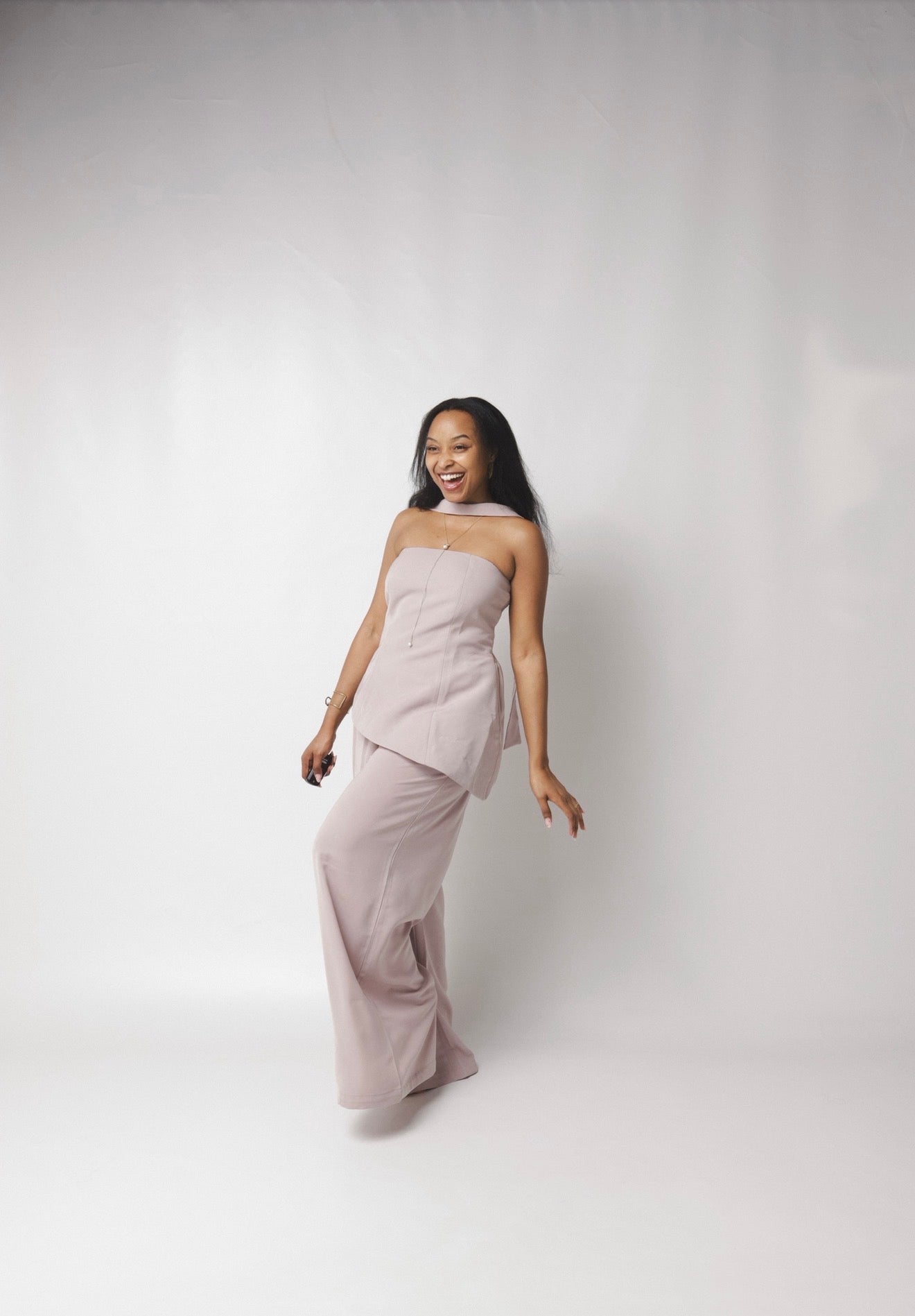 The Asymmetrical 3-piece Set : Beige