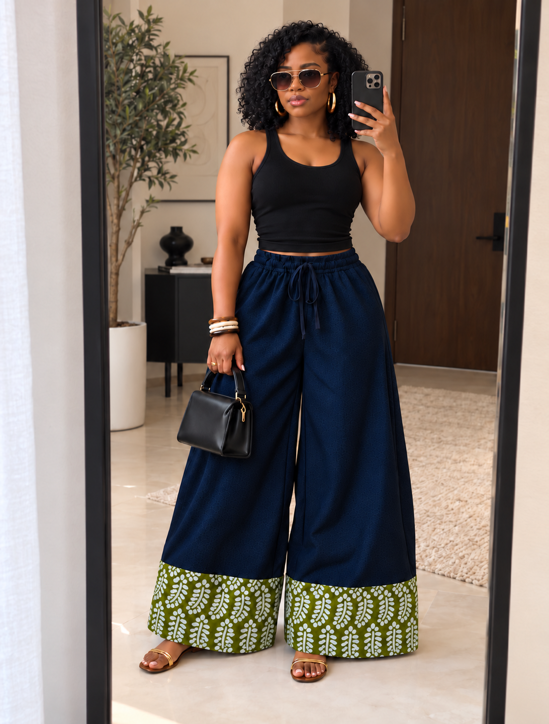 The suki navy denim pants : DIY