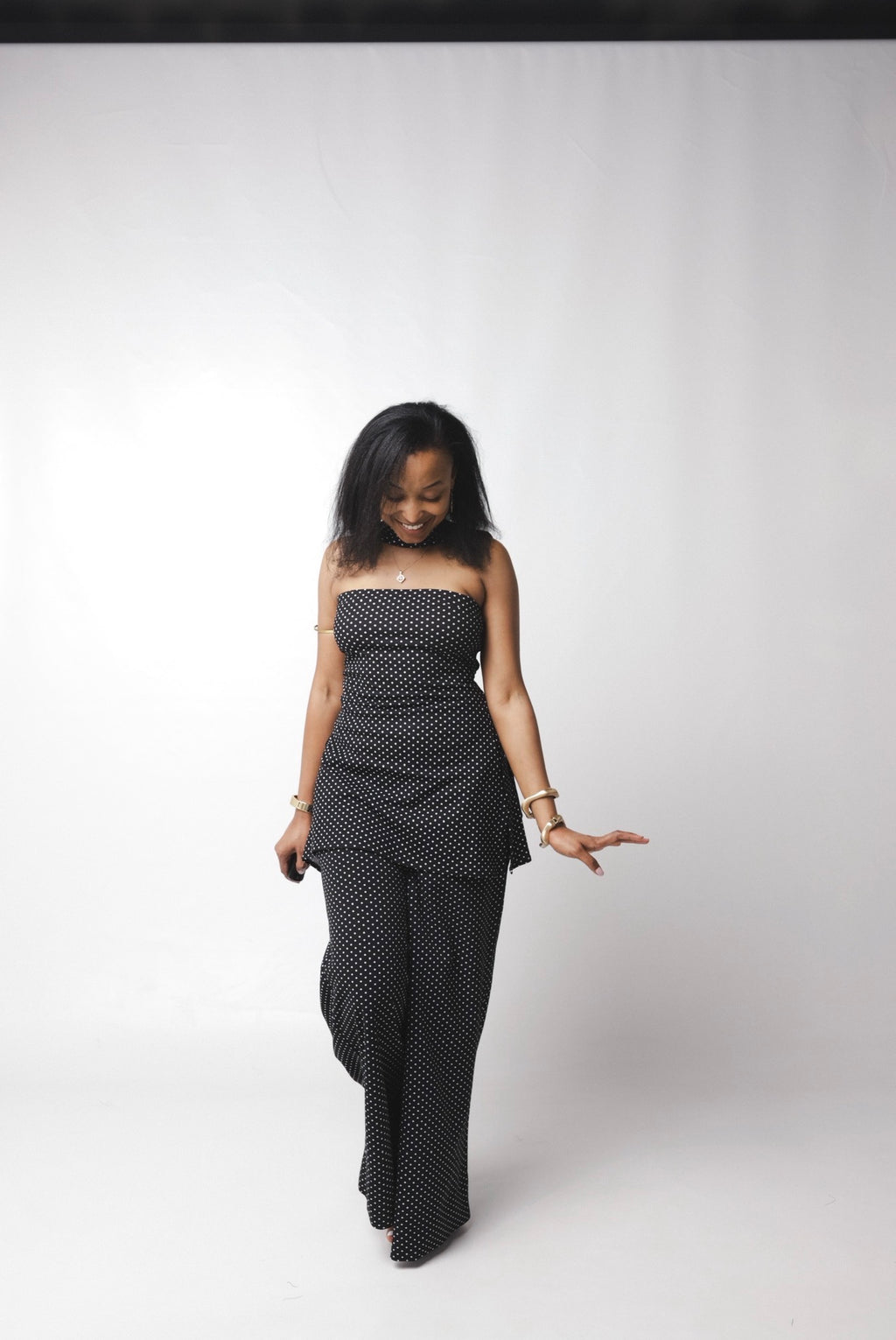 LC Wide leg polka dot 3 - piece set