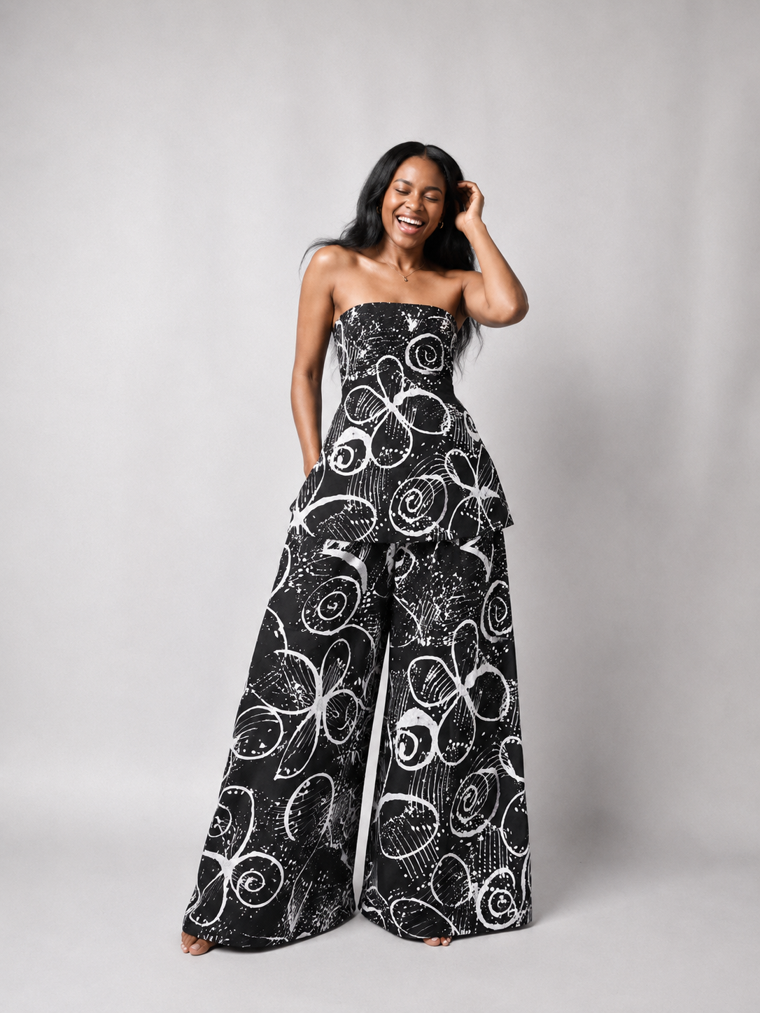 The zahara set : Black floral