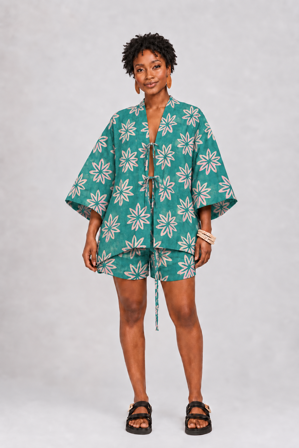 The kantai short set : teal steal