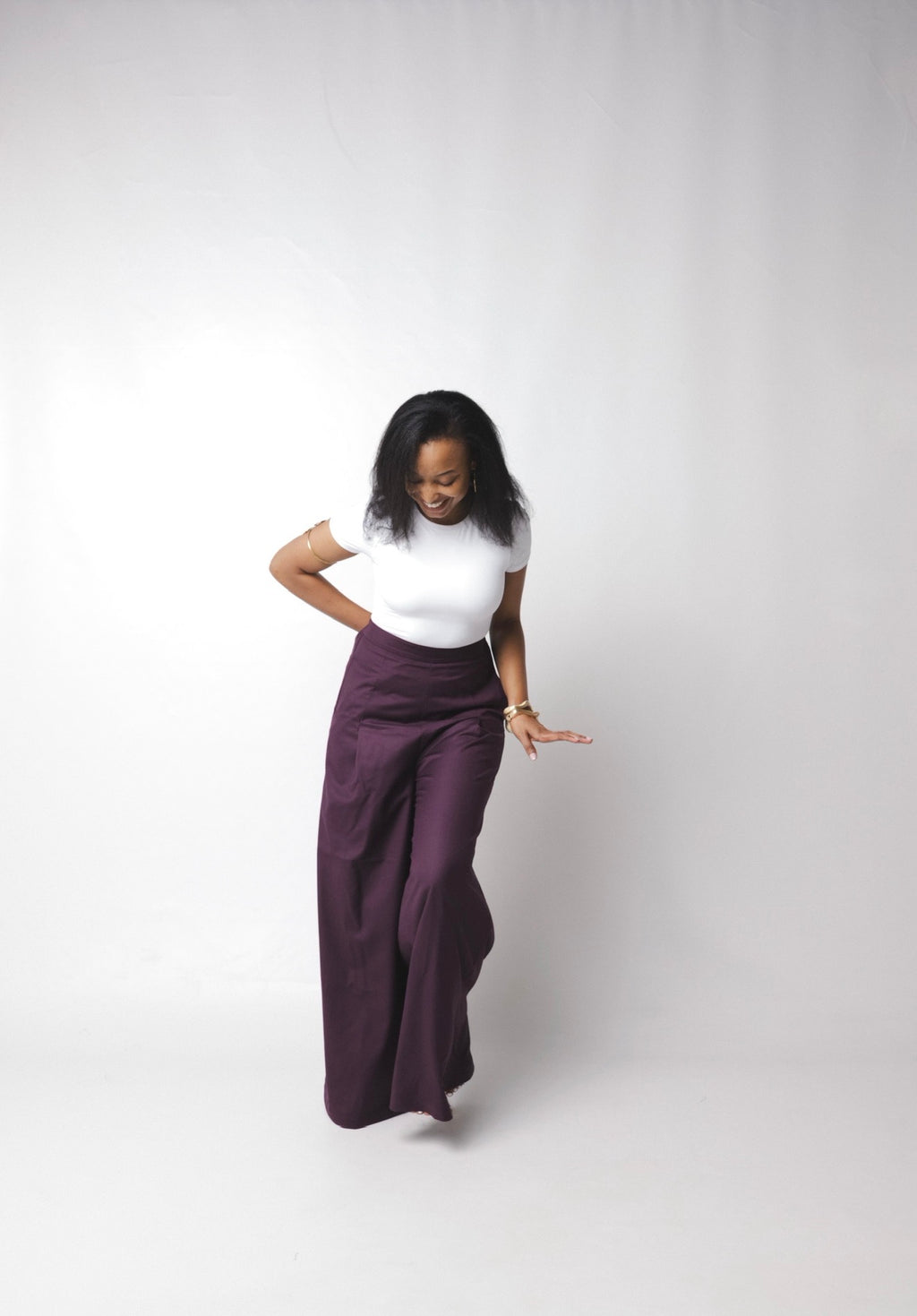 The Slate Pleated Pants : Black Current