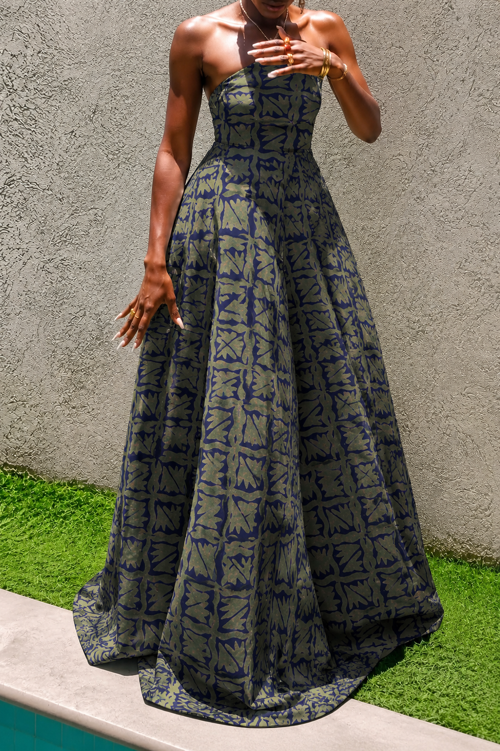 The Shilo dress : Green cubes