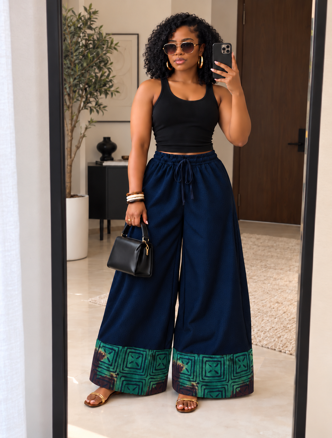 The suki navy denim pants : Auto
