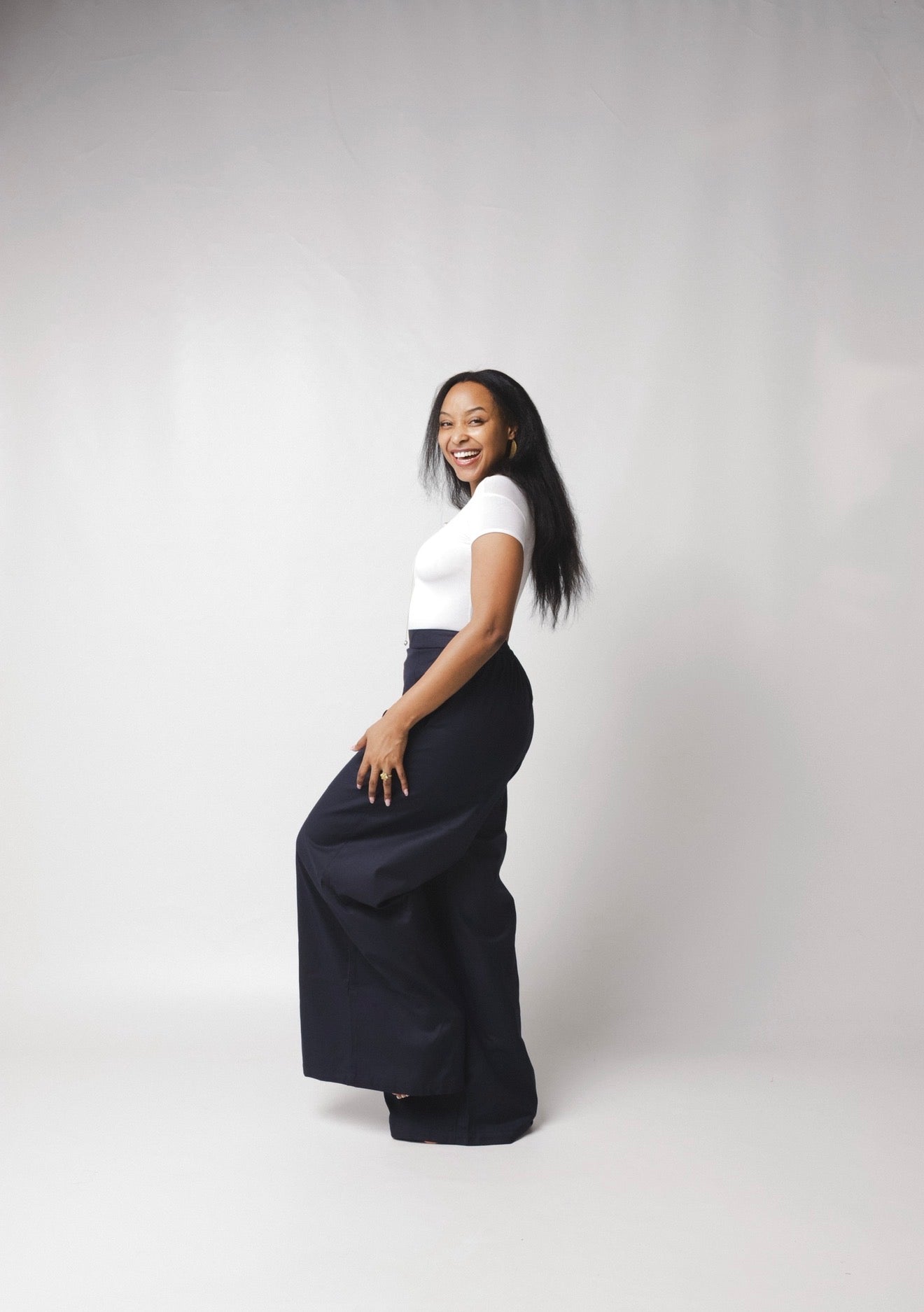 The Slate Pleated Pants : Navy Blue