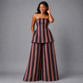 The zahara set: Veiny Striped set (Chocolate)