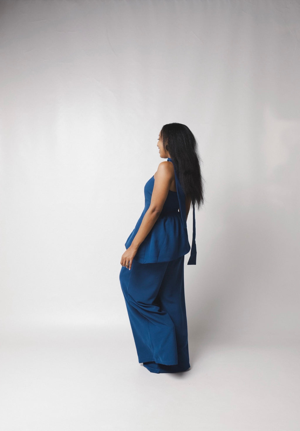 The Asymmetrical 3-piece Set : Teal Blue