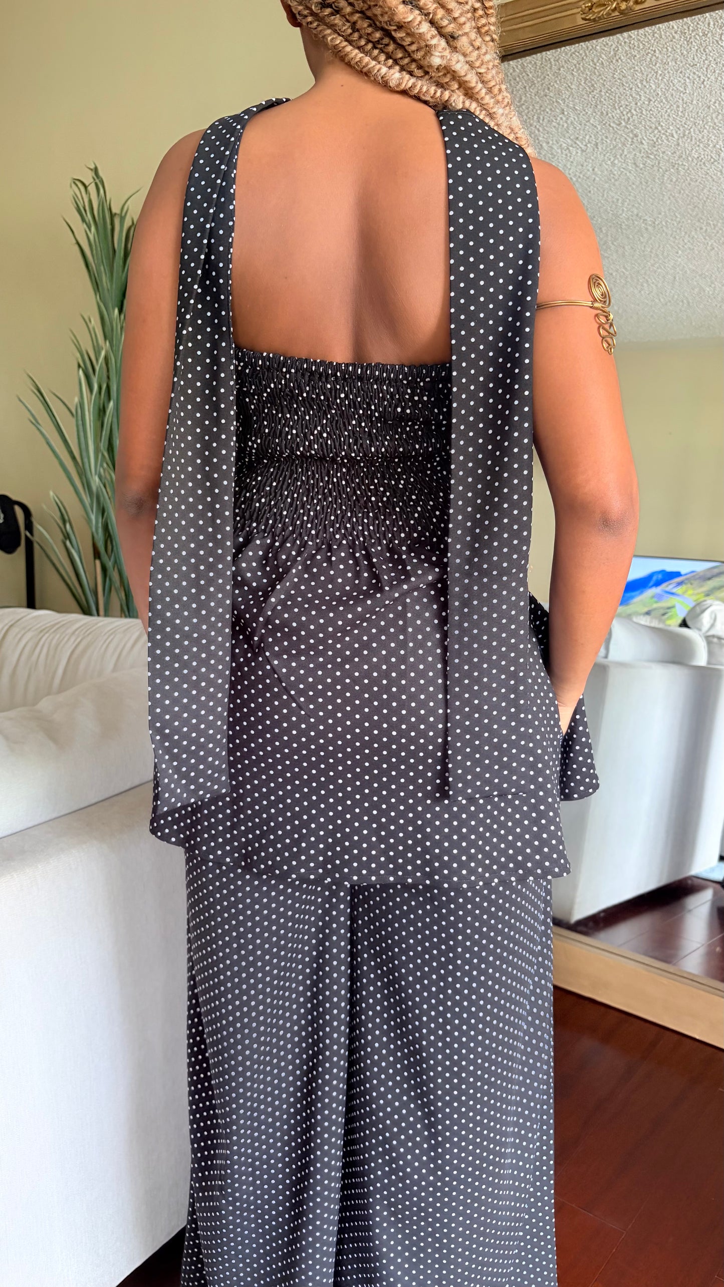 LC Wide leg polka dot 3 - piece set