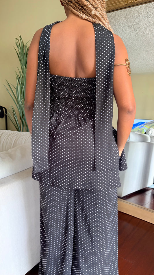 LC Wide leg polka dot 3 - piece set