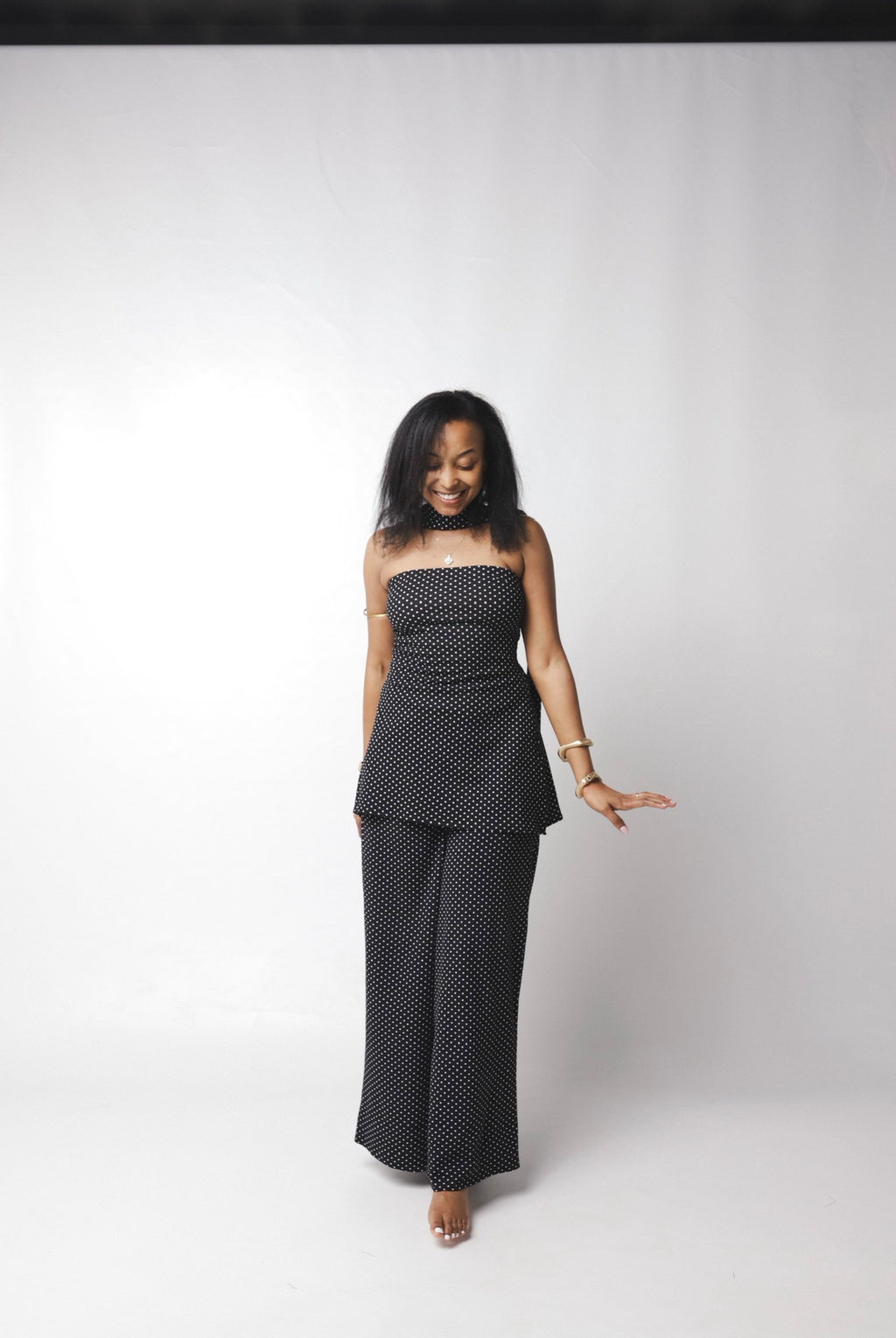 LC Wide leg polka dot 3 - piece set