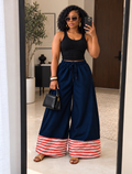 The suki navy denim pants : NLM