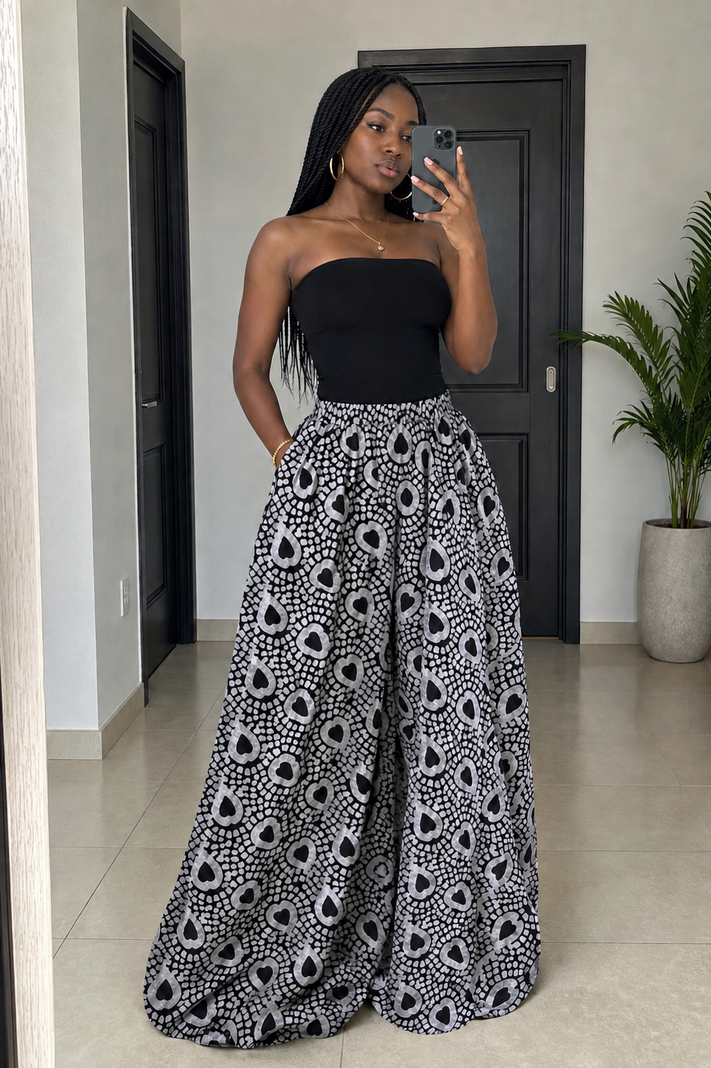 The Nuru Pants : Black heart love