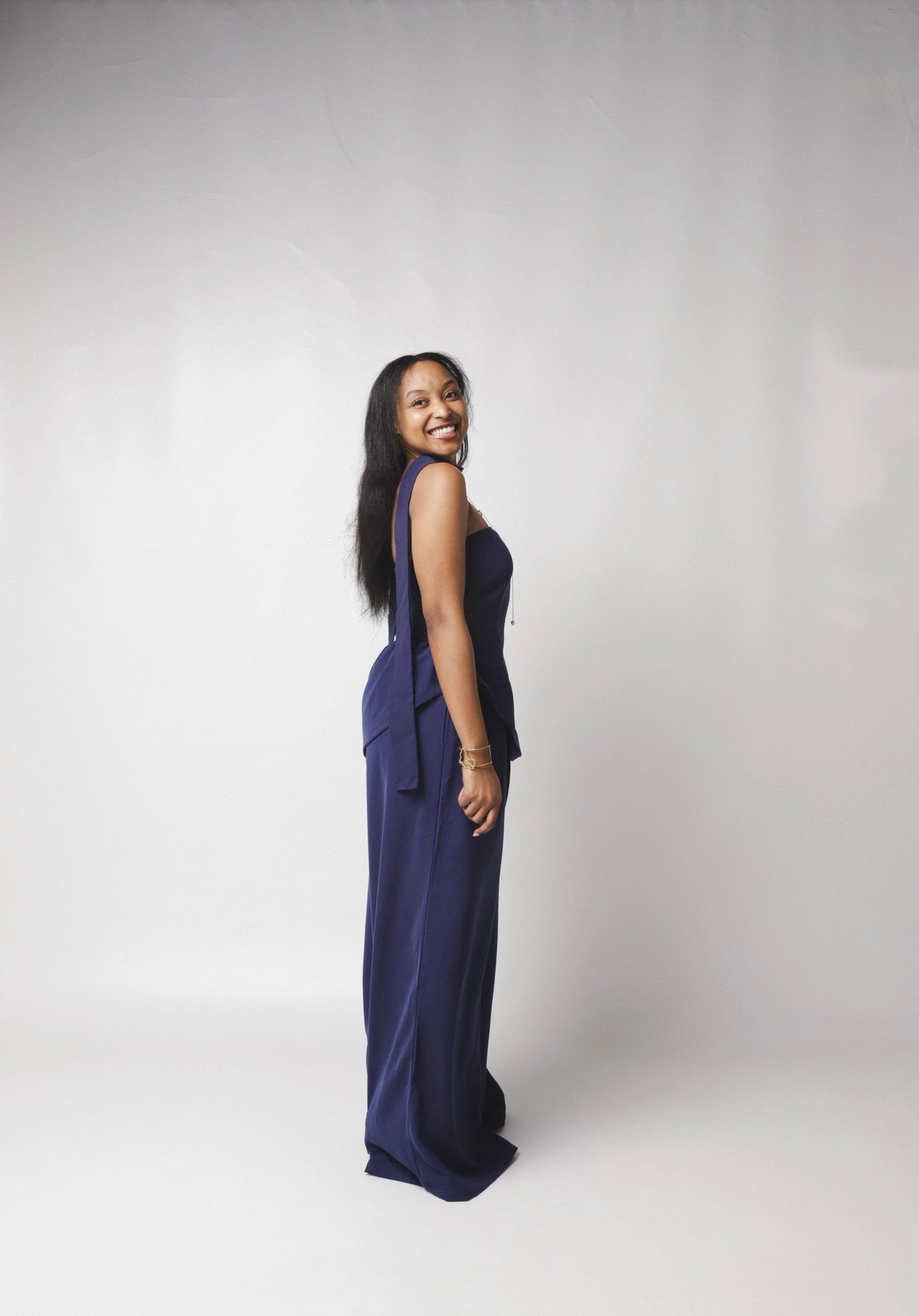 The Asymmetrical 3-piece Set : Midnight Blue