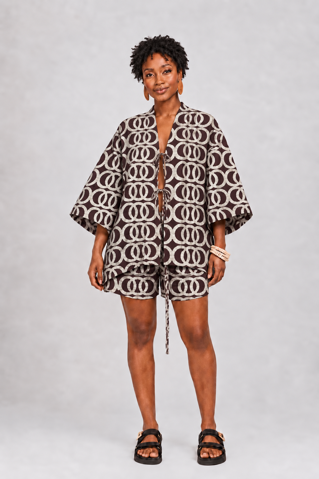 The kantai short set : Belong(chocolate brown)