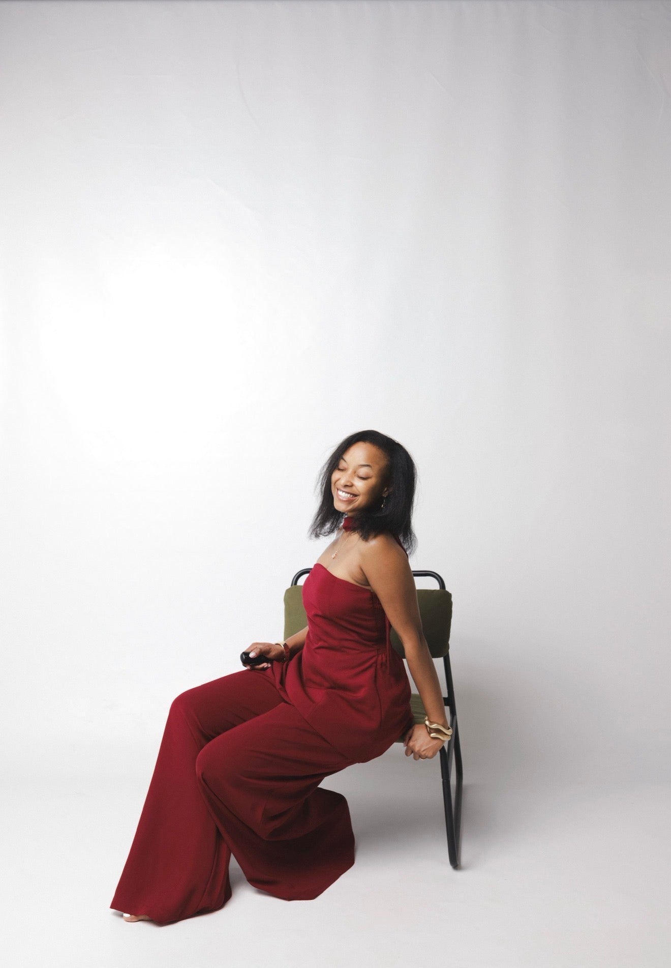 The Assymetrical 3- piece Set : Burgundy