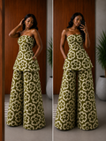 The zahara set: Green floral