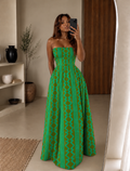 The Maki Maxi Dress: : Green start