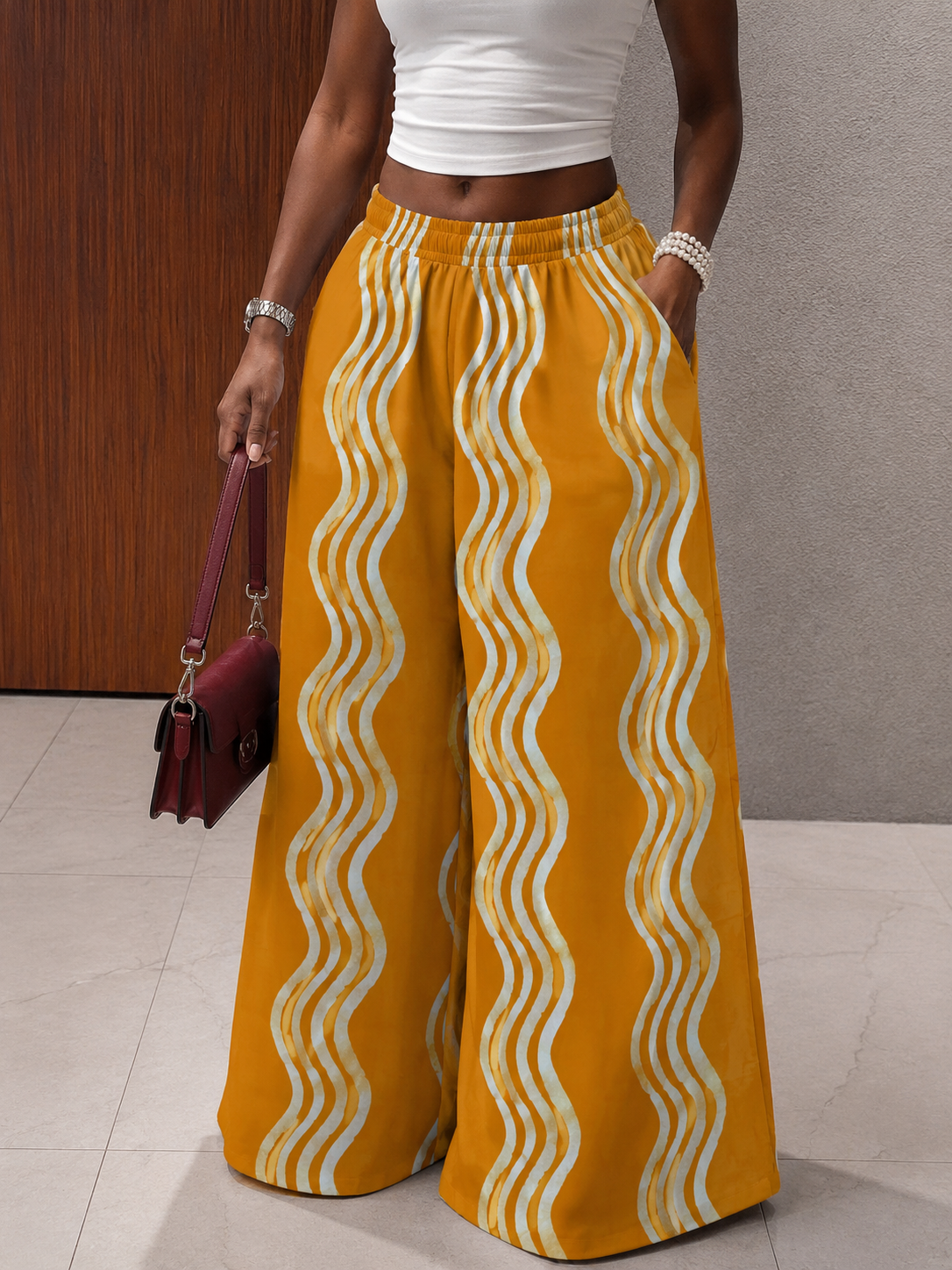 The Nuru pants : Linear Orange