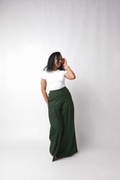 The Slate Pleated Pants : Jungle Green