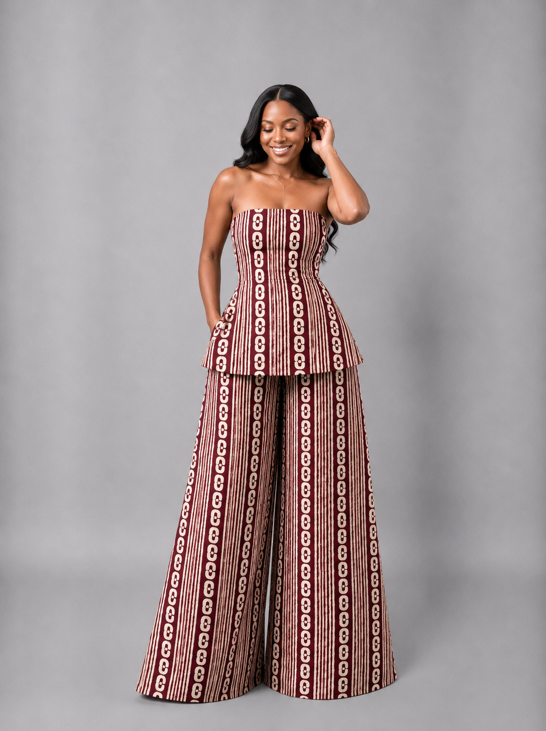 The Zahara set : Burgundy with a hint of pink