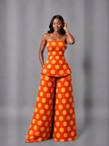 The Zahara set: Orange/ Yellow polka