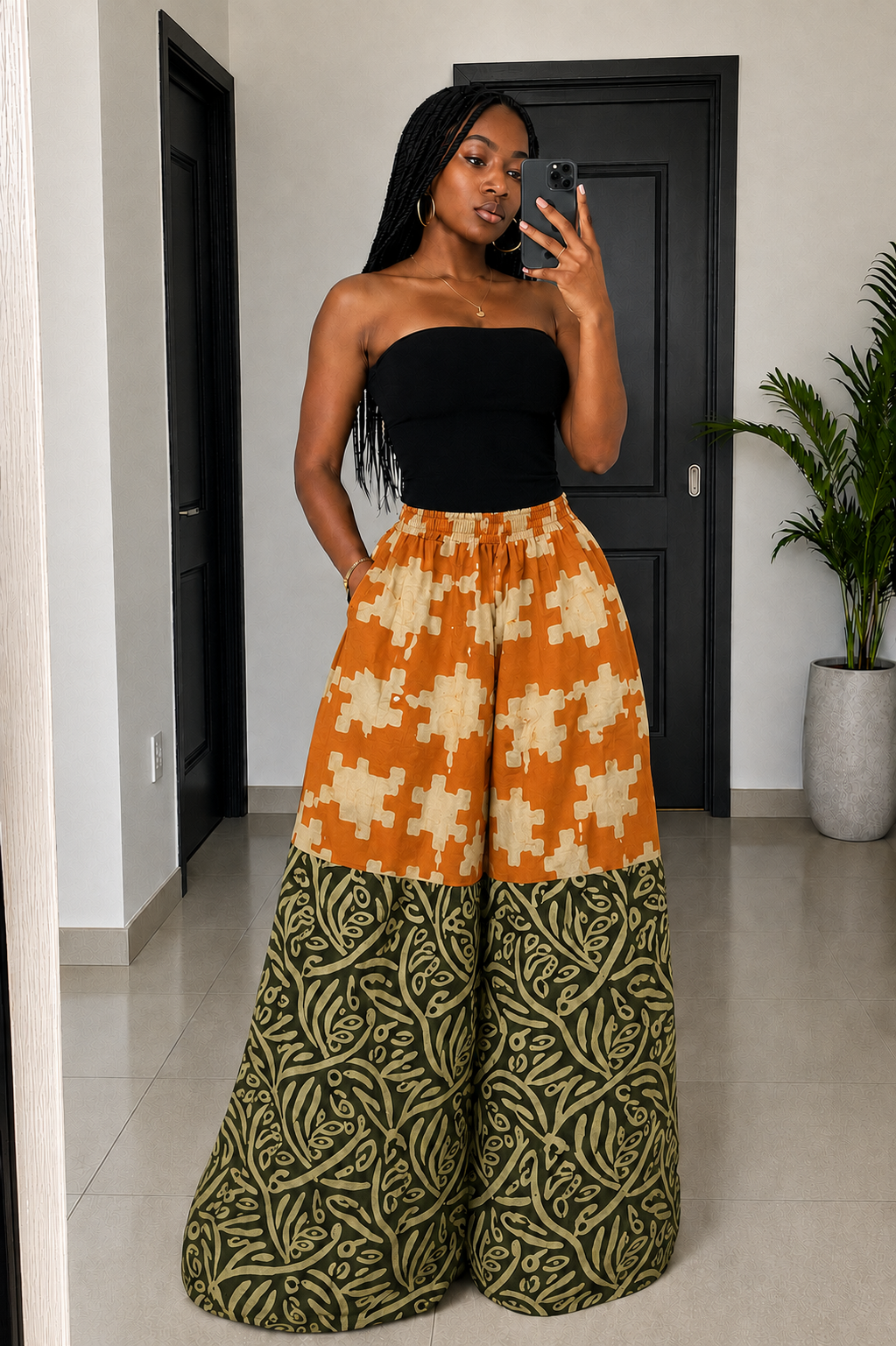 Nuru Patchwork pants 123