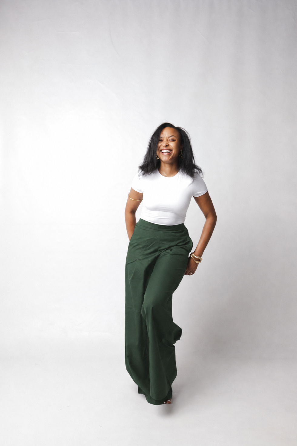 The Slate Pleated Pants : Jungle Green