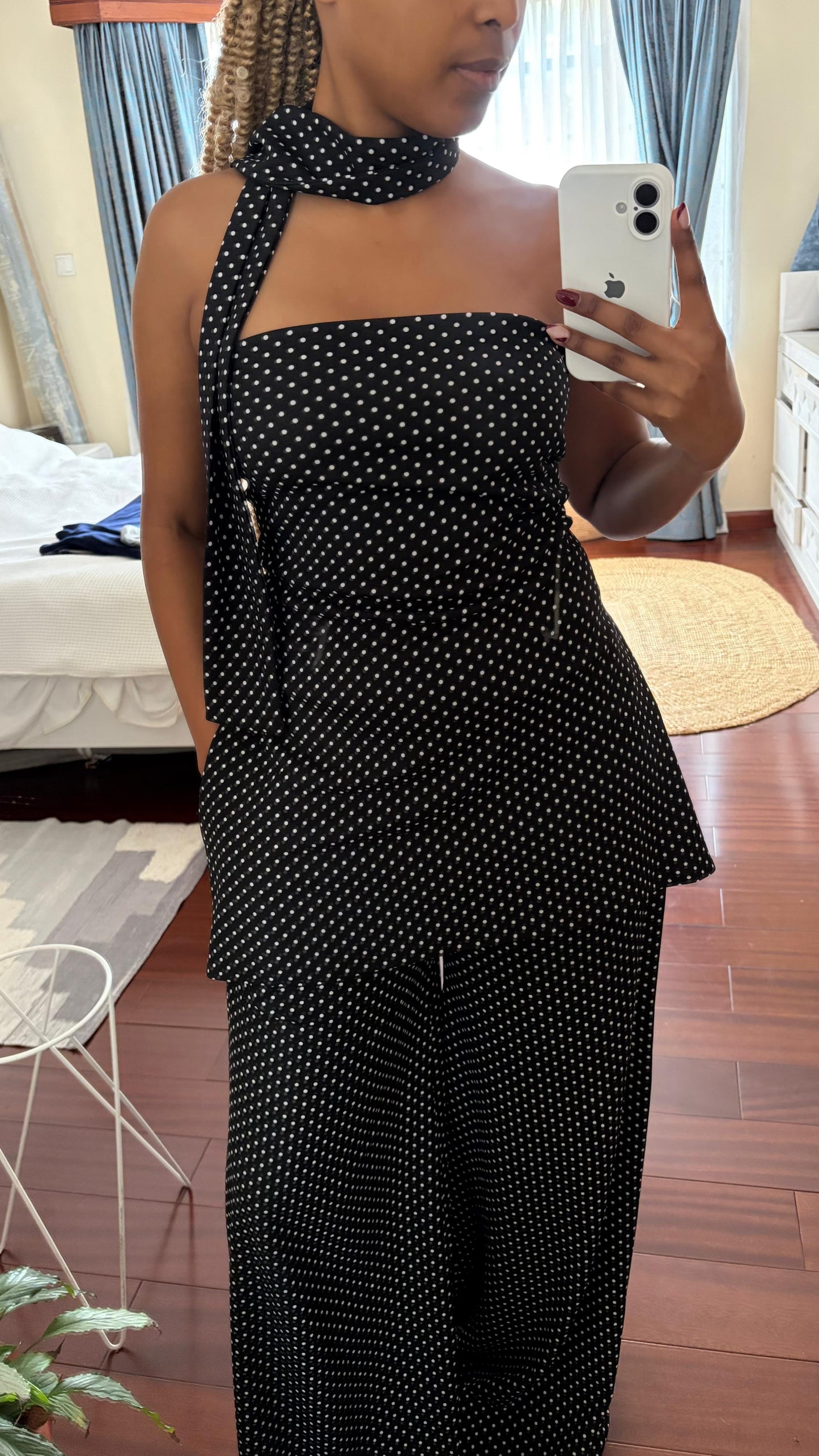 LC Wide leg polka dot 3 - piece set