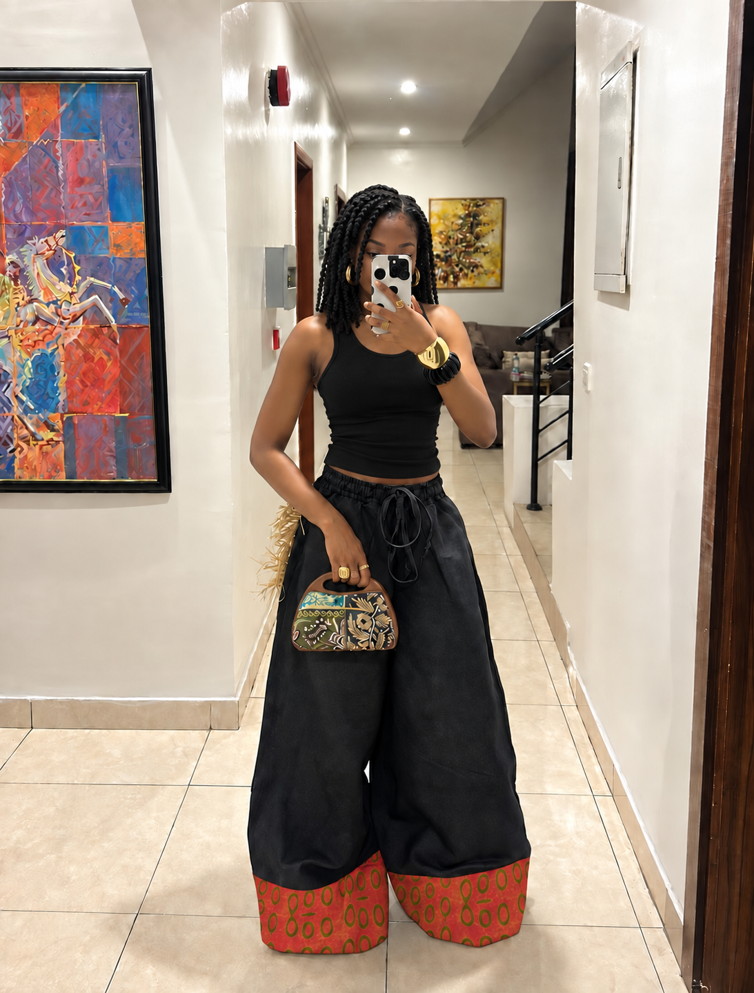 The Suki Denim pants : Dark navy stadium