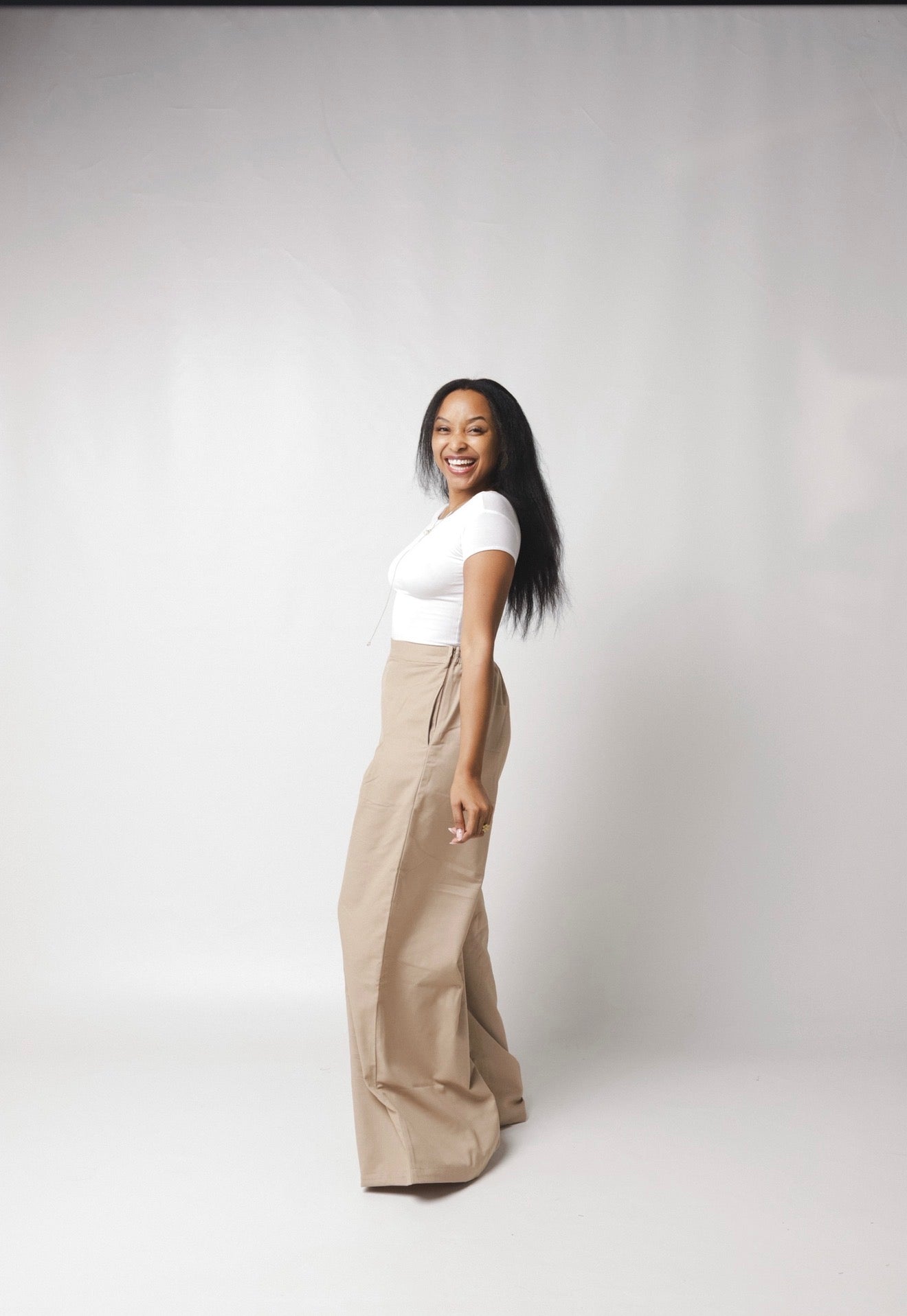 The Slate Pleated Pants : Beige