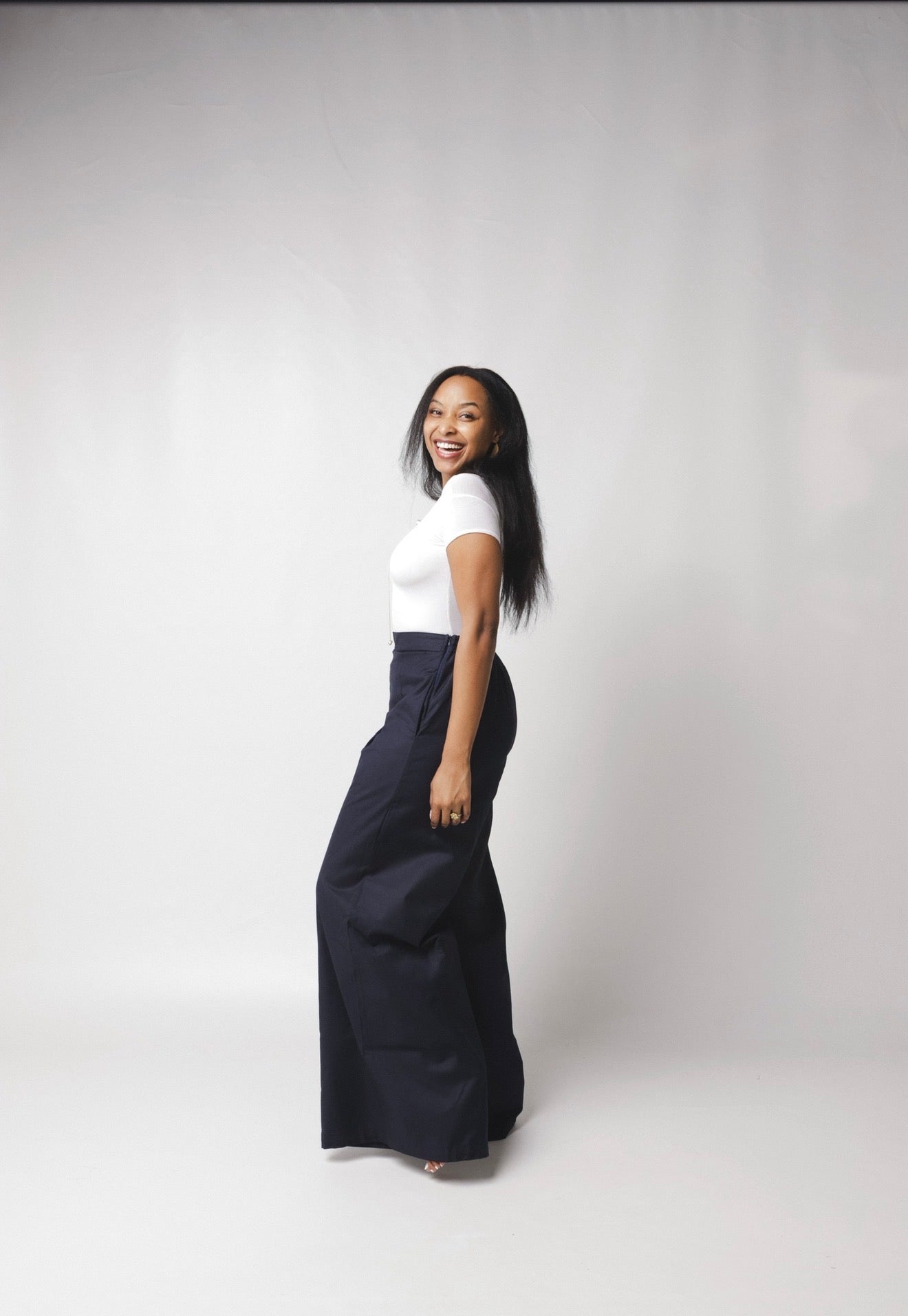 The Slate Pleated Pants : Navy Blue