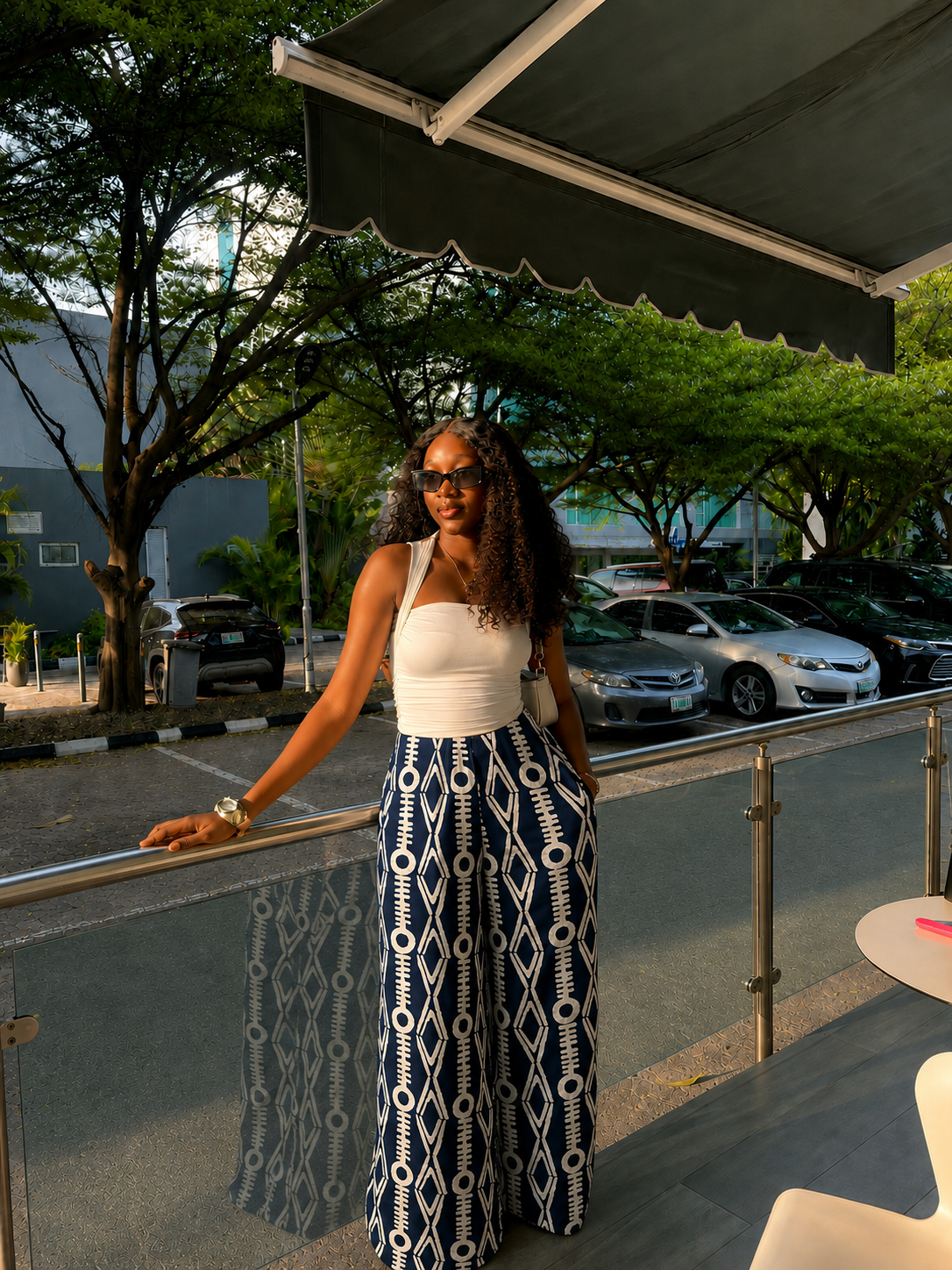 The Nuru pants : Blue Glaze