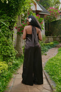 The Ivory Satin Set : Black
