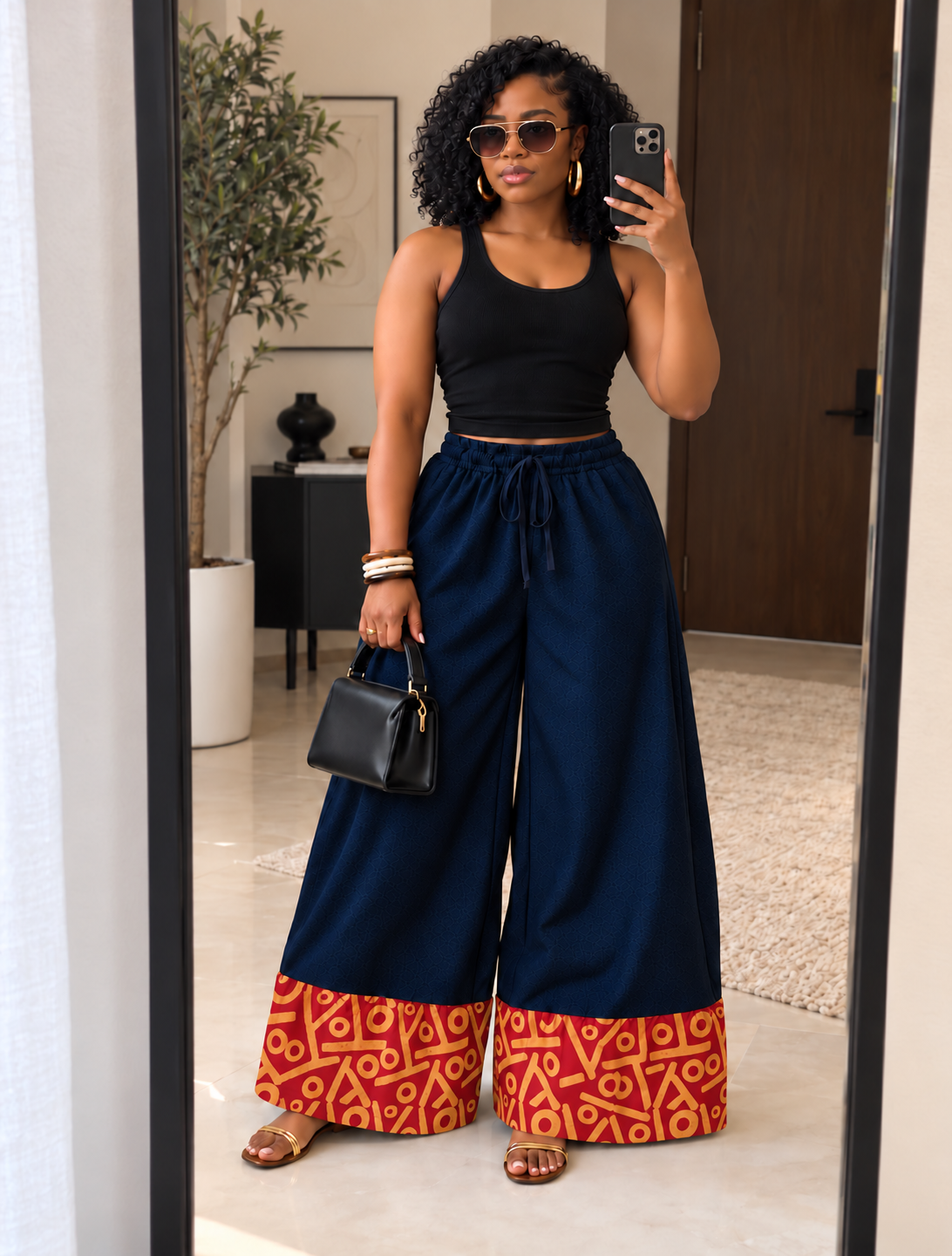 The suki navy denim pants : Doll