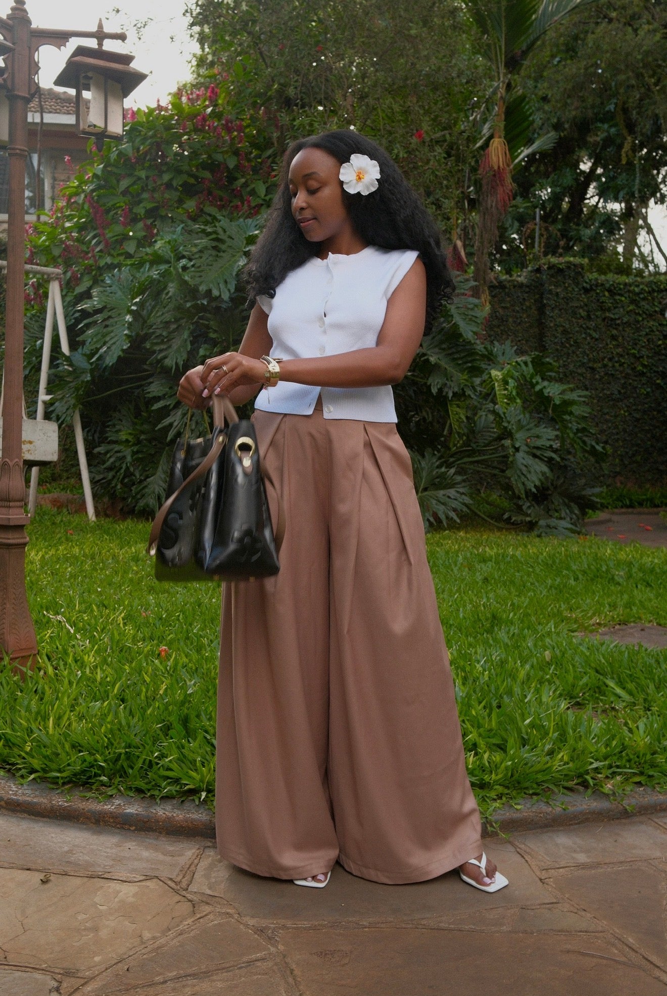 The Kira pleated trousers : Beige