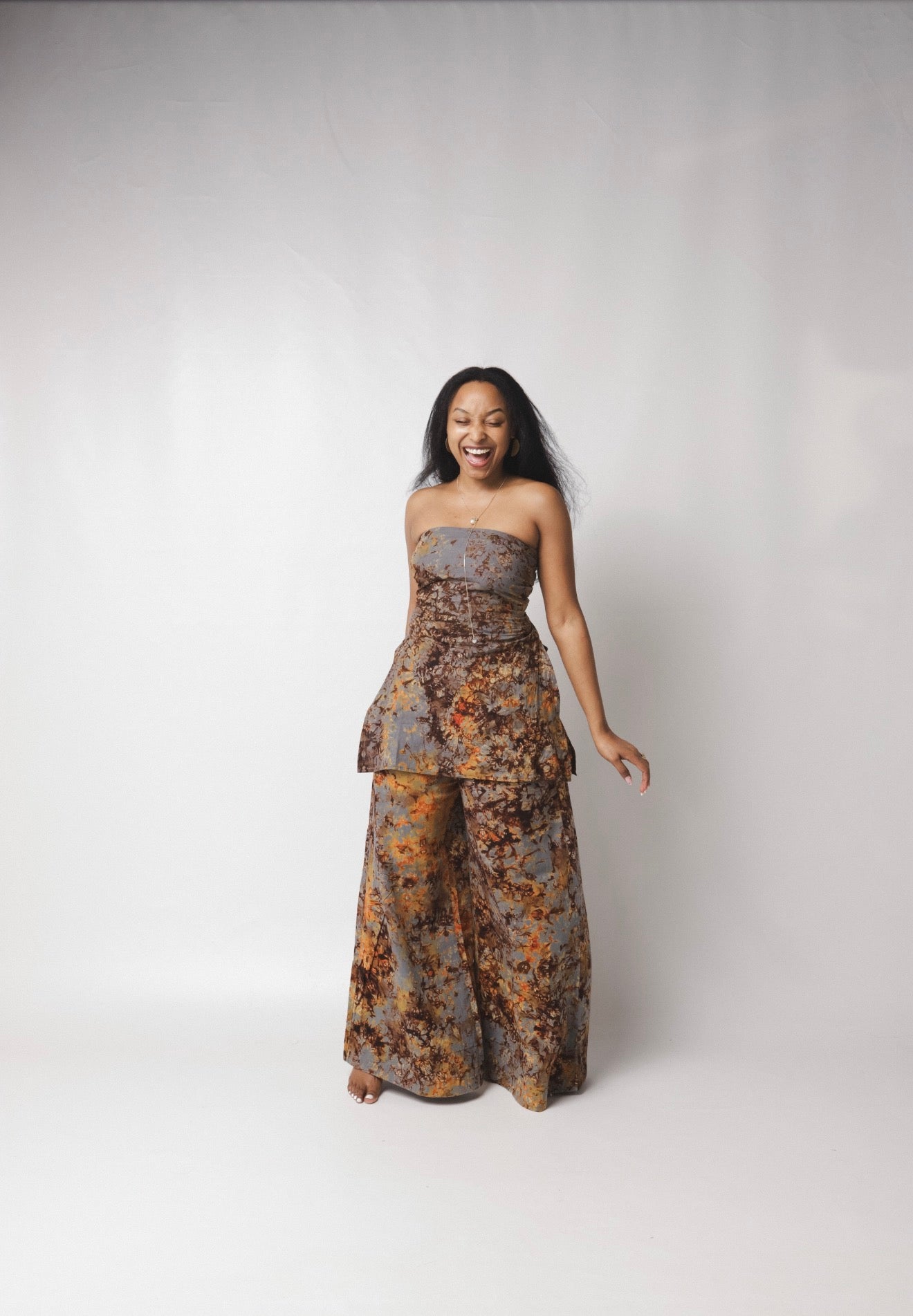The zahara set: Grey tie dye