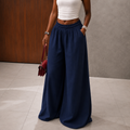 The bella pants : plain navy blue