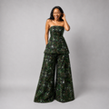 The zahara set: Floral forest green
