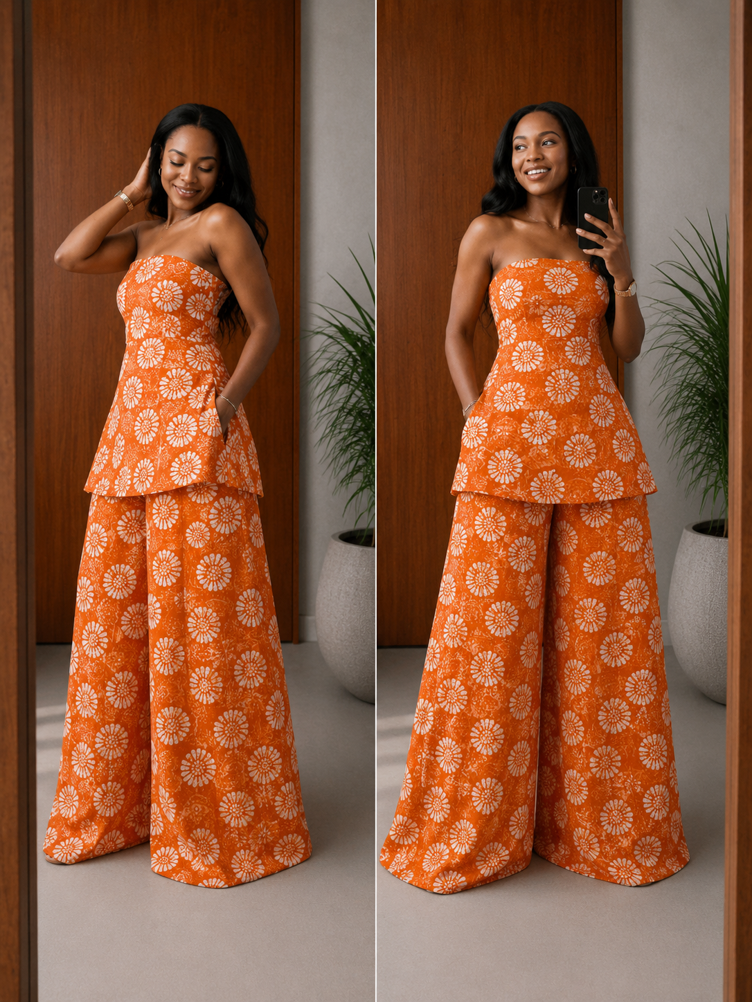 The Zahara set: Orange floral